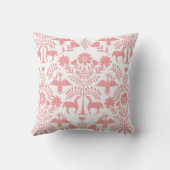 オトミプリントホワイト&ライトピンクボホ装飾用クッション クッション (裏面)