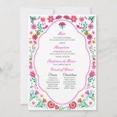 オトミメキシコ刺繍キンセニェラ招待状 招待状 (裏面)