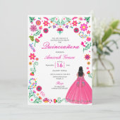 オトミ メキシカン刺繍のキンセアニェラ招待状 招待状 (スタンド正面)