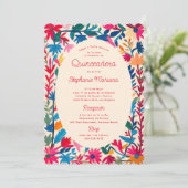 オトミ・メキシコ刺はっきりしたしゅうカラフルキンセニェラ 招待状 (スタンド正面)