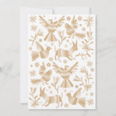 オトミ、メキシコ、ベージュ、花と鳥 案内状 (裏面)