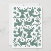 オトミ、メキシコ、緑、花、鳥のお知らせ 案内状 (裏面)