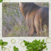 オドコイレウス産の白尾の鹿 キッチンタオル (折り畳み)