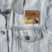 オドコイレウス・バージニアヌス・ホワイトテール・ディアー 缶バッジ (インサイチュ)