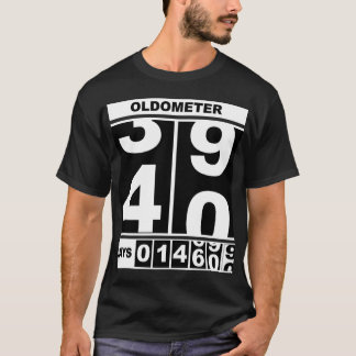 オドメーターで40歳の誕生日を祝おう 面白いマイルストーンオドメーター Tシャツ