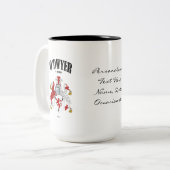 オドワイヤー家紋、翻訳と意味 ツートーンマグカップ (正面左)