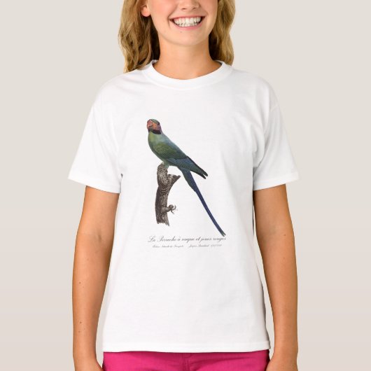 オナガインコ, Psittacula Longicauda Tシャツ (正面)
