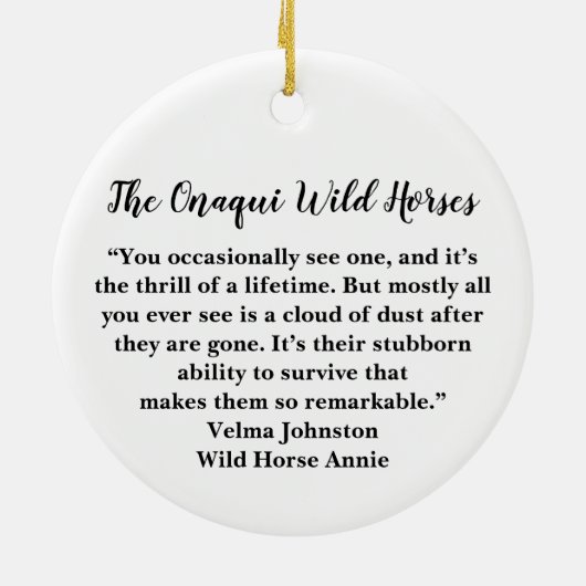 オナキワイルドウマオーナメント セラミックオーナメント (裏面)