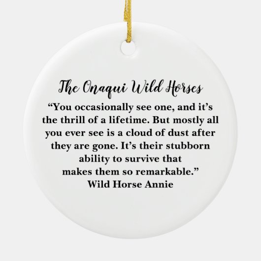 オナキワイルドウマオーナメント セラミックオーナメント (裏面)