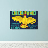 オナシのクレートラベル キャンバスプリント (インサイチュ (ウッドフロア))