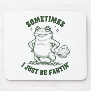 オナラをするカエル おならのユーモア おもしろ おならTシャツ マウスパッド