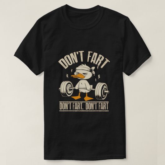 “オナラ禁止”ジムのアヒルTシャツ Tシャツ (デザイン正面)