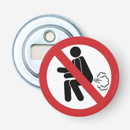 オナラ禁止 ⚠ タイのトイレ標識 ⚠ 栓抜き (正面)