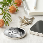 オナーズブラックアンドホワイトのマトロンカスタムキーホルダー キーホルダー (側面)