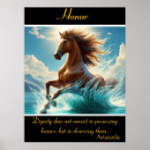 オナーダンスミディアムターコイズウォーター ポスター (正面)