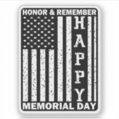 オナーリミーブハッピーメモリアルデーUsaフラグ シール (正面)