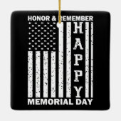 オナーリミーブハッピーメモリアルデーUsaフラグ セラミックオーナメント (裏面)