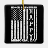 オナーリミーブハッピーメモリアルデーUsaフラグ セラミックオーナメント (正面)