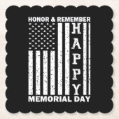 オナーリミーブハッピーメモリアルデーUsaフラグ ペーパーコースター (正面)
