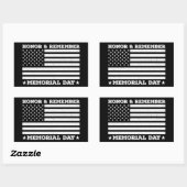 オナーリミーブメントメモリアルデーアーミー軍隊クールパパ 長方形シール (シート)