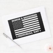 オナーリミーブメントメモリアルデーアーミー軍隊クールパパ 長方形シール (封筒)