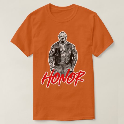 オナーロッカーバイクもしくは自転車に乗る人通りスタイル Tシャツ (デザイン正面)