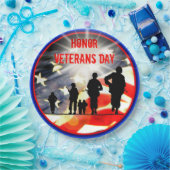 オナー退役軍人ズデイ紙プレート ペーパープレート (パーティー)