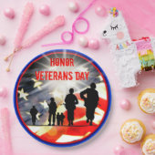 オナー退役軍人ズデイ紙プレート ペーパープレート (パーティー)