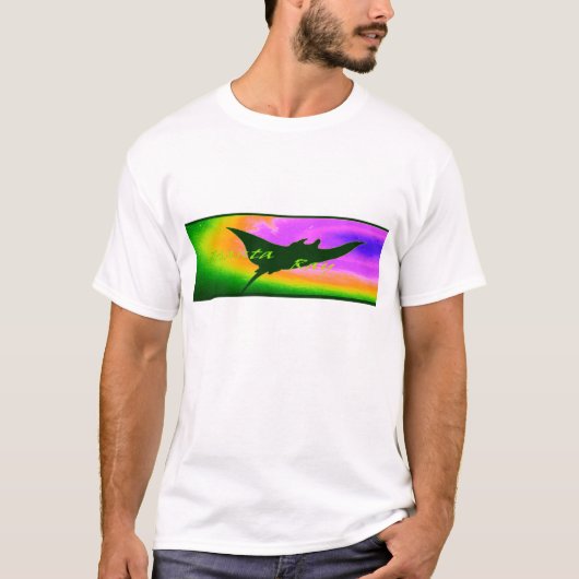 オニイトマキエイの深海のロゴのティー Tシャツ (正面)