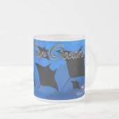 オニイトマキエイ-私達の海洋を救って下さい フロストグラスマグカップ (正面右)