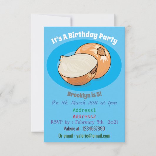 オニイラスト 招待状 (正面)