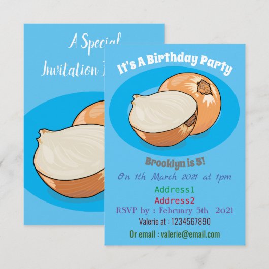 オニイラスト 招待状 (正面/裏面)