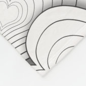 オニオンお洒落ハートイラストレーション フリースブランケット (角)