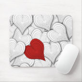 オニオンお洒落ハートイラストレーション マウスパッド (マウス)