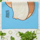 オニオンカートゥーンイラストレーション キッチンタオル (折り畳み)