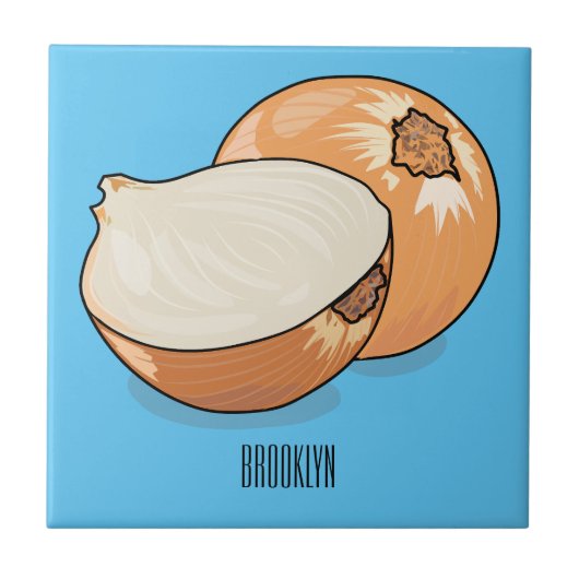オニオンカートゥーンイラストレーション タイル (正面)