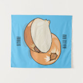 オニオンカートゥーンイラストレーション タペストリー (正面(横))