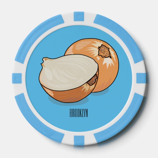 オニオンカートゥーンイラストレーション ポーカーチップ (正面)