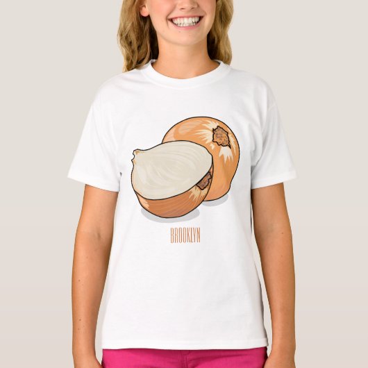 オニオンカートゥーンイラストレーション Tシャツ (正面)