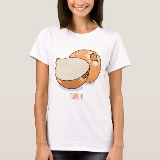 オニオンカートゥーンイラストレーション Tシャツ (正面)