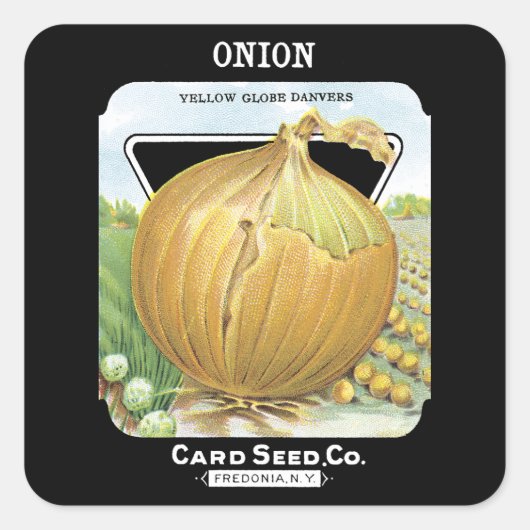オニオンシードパケットラベル スクエアシール (正面)