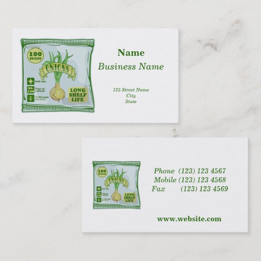 オニオンシード 名刺 (正面/裏面)