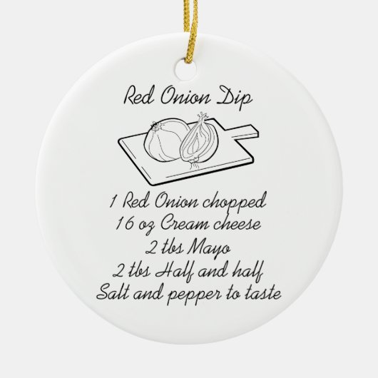 オニオンディップレシピ セラミックオーナメント (正面)
