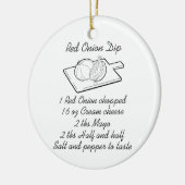 オニオンディップレシピ セラミックオーナメント (左)