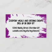 オニオンドードル料理シェフケータリング名刺 名刺 (裏面)