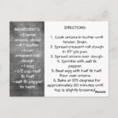 オニオンピザレシピ ポストカード (裏面)