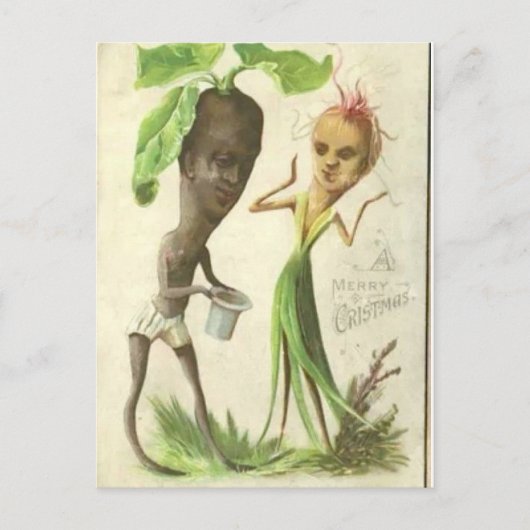 オニオンピープル付きクリスマスカード ポストカード (正面)