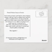 オニオンフランスのスープオーグラタン ポストカード (裏面)