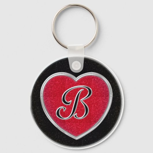 オニキスとRubyキーチェーン キーホルダー (正面)