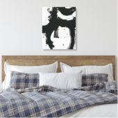 オニキスのジェスチャー – 黒いストロ絵を描ック キャンバスプリント (インサイチュ (寝室))